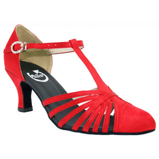 Teresa Black, Flesh, Red or Tan Satin Ladies Dance Shoe 2.25" or 3" Heel