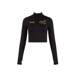 11:11 Dance Company 1/2 Zip Long Sleeve Crop Top