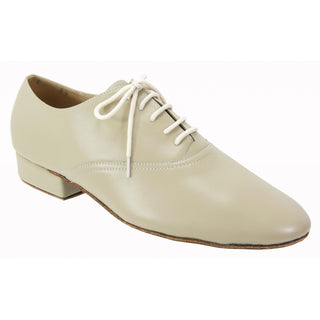 San Diego Mens Soft Beige, Black or White Leather Dance Shoe with 1" Heel