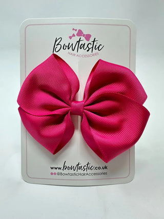 4 Inch Flat Bow - Azalea Pink (A17-S19-B02)