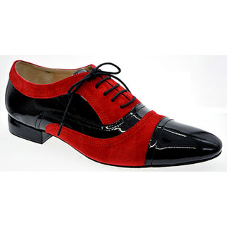 Chicago Mens Black and Red Patent/Suede Dance Shoe
