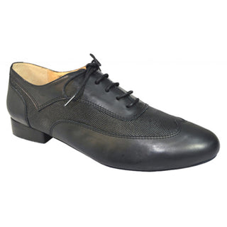Cologne Mens Black Leather Dance Shoe