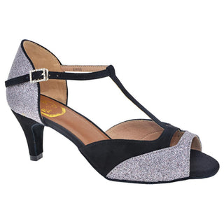 Terry Black or Gold Ladies Dance Shoe with 2.25" or 3" Heel