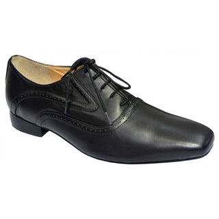 Vienna Mens Black Leather Dance Shoe with 1" Heel