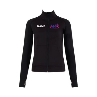AMK Dance Academy Silky Full Zip Jacket with Thumb Holes