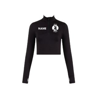 BW Dance 1/2 Zip Long Sleeve Crop Top