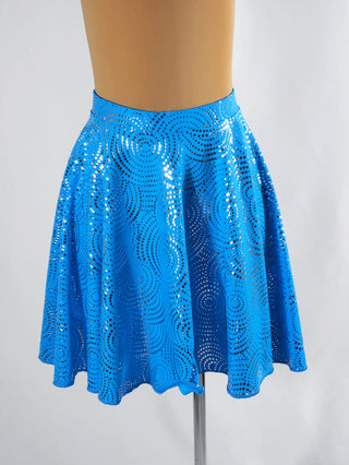 Blue Skirt with silver sparkled details