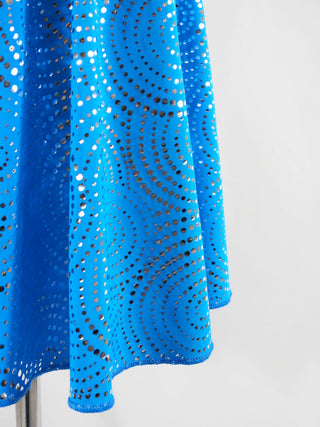 Blue Skirt with silver sparkled details