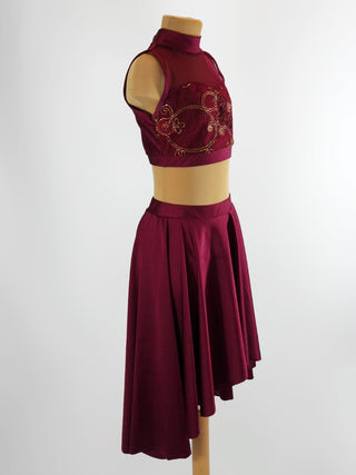 Burgundy lyrical two piece