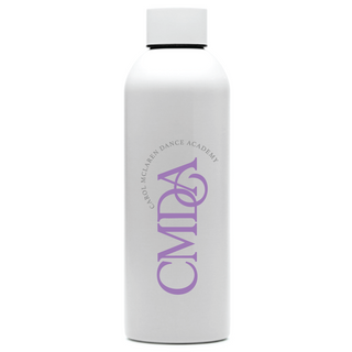 Carol McLaren Dance Academy Water Bottle - White