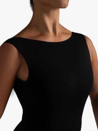 Capezio Boat Neck Black Camisole Leotard CC220