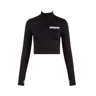 CNC Dance Comp Squad 1/2 Zip Long Sleeve Crop Top