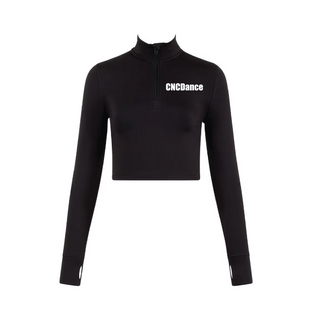 CNC Dance 1/2 Zip Long Sleeve Crop Top