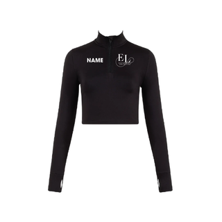 EL Performance Collective 1/2 Zip Long Sleeve Crop Top