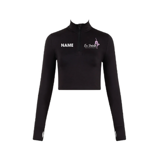 Enpointe Dance & Performing Arts 1/2 Zip Long Sleeve Crop Top