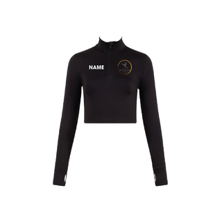 Grace Eve Choreography 1/2 Zip Long Sleeve Crop Top