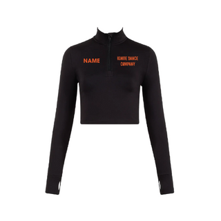 Ignite Dance Company 1/2 Zip Long Sleeve Crop Top
