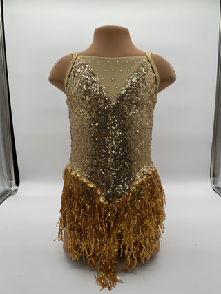 Gold Tassled Costume With Gloves