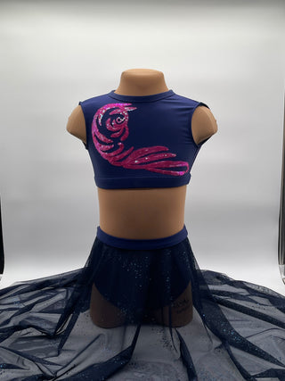 Navy and Pink Lyrical Two Piece