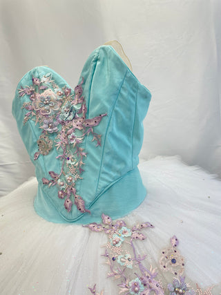 Mint Green Boned Tutu with Lilac Detail