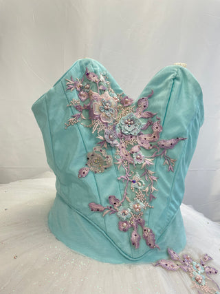 Mint Green Boned Tutu with Lilac Detail