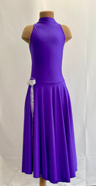 Purple Dress With Flower Details