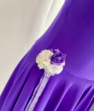 Purple Dress With Flower Details