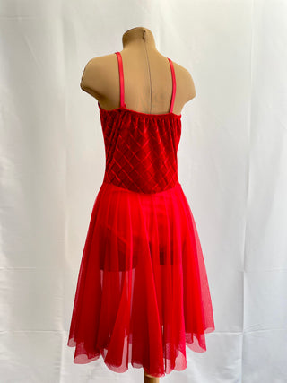 Red Velvet Lyrical Dress