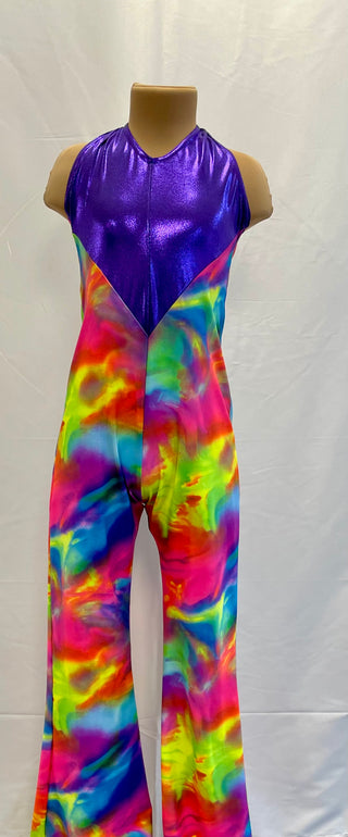 Multicoloured Tie Dye Catsuit