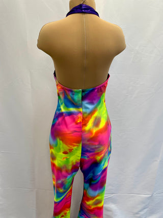 Multicoloured Tie Dye Catsuit