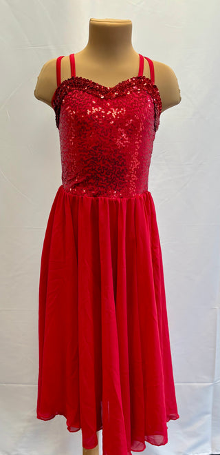 Ruby Red Sequin Dress