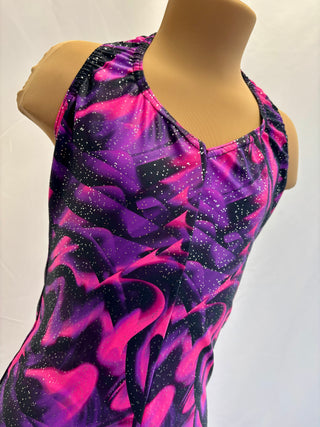 Purple, Pink and Black Unitard