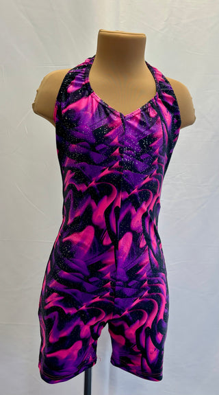 Purple, Pink and Black Unitard