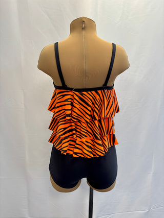 Orange Zebra Print Unitard