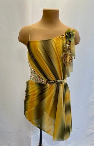 Gold And Green 'Greek' Style Dress