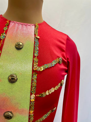 Red and Brown 'Soldier' Catsuit