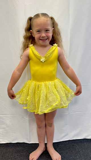 Yellow and Silver Sparkle Dress