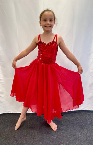 Ruby Red Sequin Dress