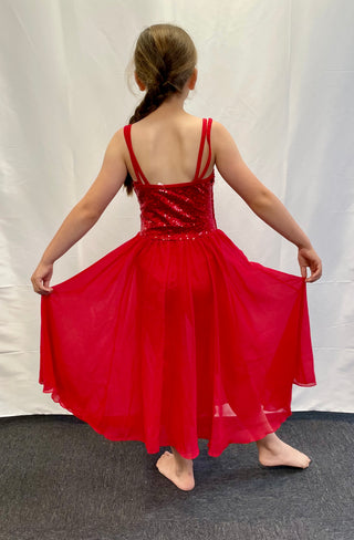 Ruby Red Sequin Dress