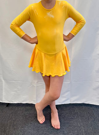 Yellow glitter dress