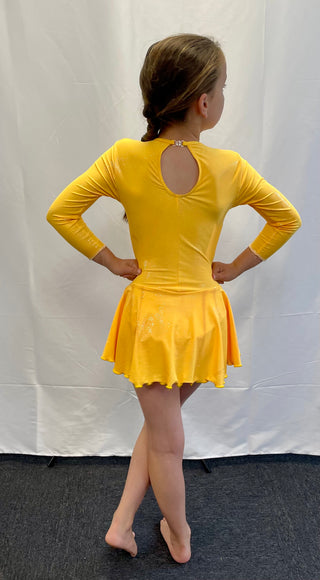 Yellow glitter dress