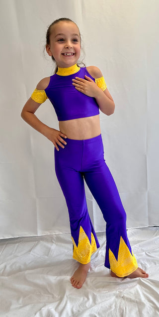 Purple and Yellow Two Piece