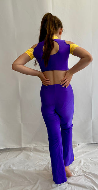 Purple and Yellow Two Piece