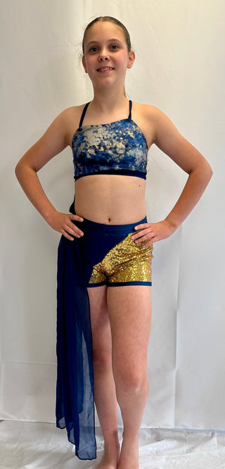 Blue Two Piece Lyrical Costume