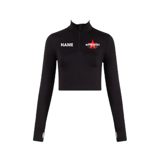 Impresario Theatre School 1/2 Zip Long Sleeve Crop Top