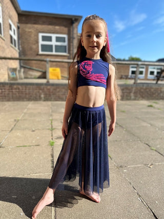 Navy and Pink Lyrical Two Piece