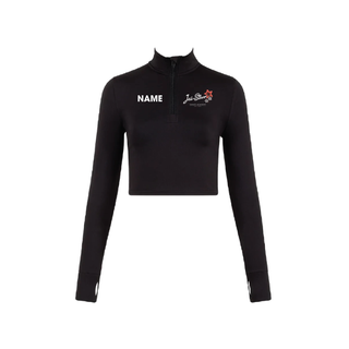 Jai Starr 1/2 Zip Long Sleeve Crop Top