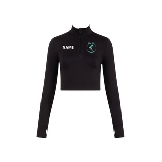 The JLP Academy 1/2 Zip Long Sleeve Crop Top