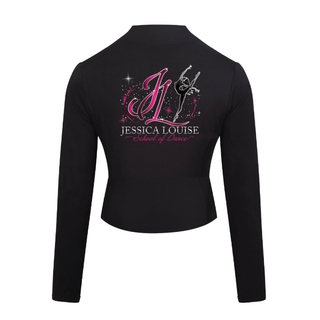 Jessica Louise School of Dance Silky Half Zip Crop Jacket