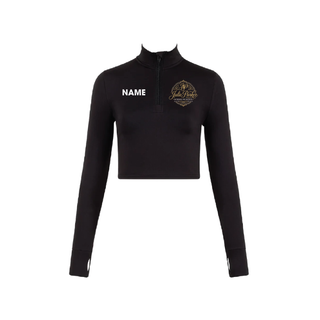 Julie Parker School of Dance 1/2 Zip Long Sleeve Crop Top